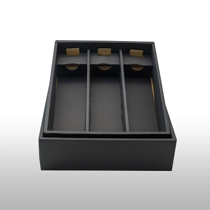 ワイン３本用ギフト箱（黒） 2の画像