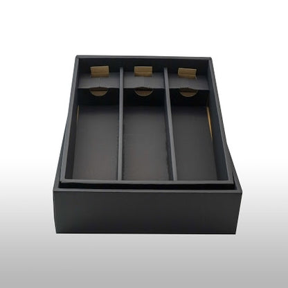 ワイン３本用ギフト箱（黒） 2の画像